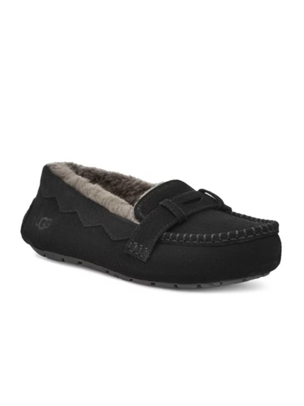 New UGG Women's Willow Moc Toe Loafer Black Sz 11